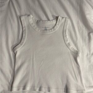 Brandy Melville White Ribbed Tank